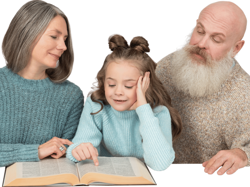 Grandparents and grandchild learning